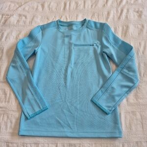 All in Motion girls Medium 8/10 Robin's Egg blue sweatshirt EUC